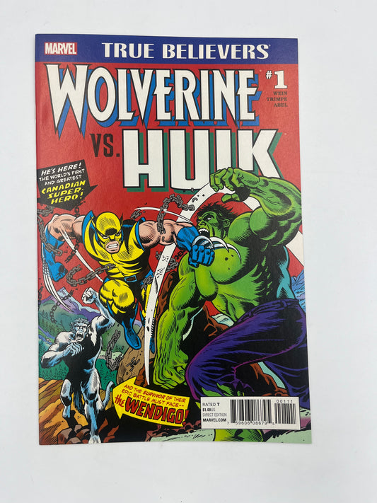 True Believers wolverine vs hulk #1