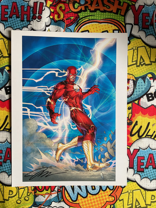 Flash poster signed by Jim Lee