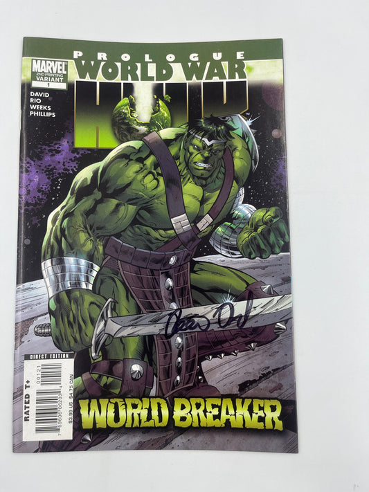 World war Hulk #1 2nd print Signed