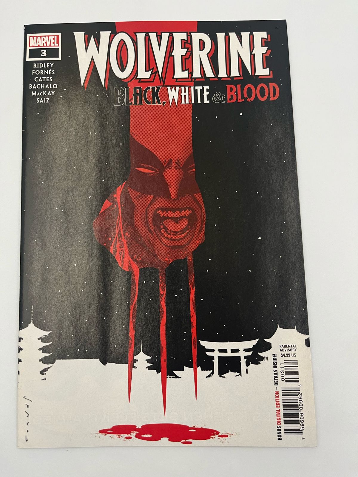 Wolverine Black white and blood #3